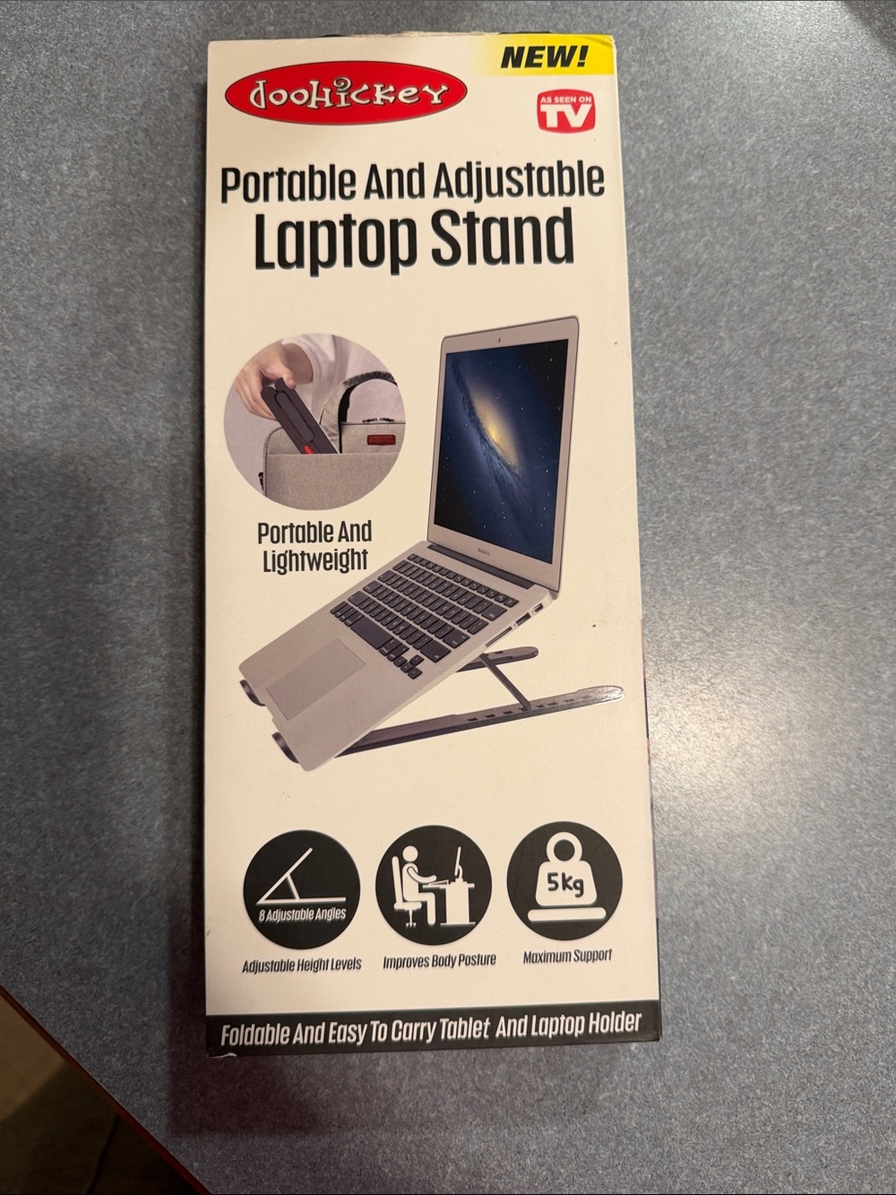 Portable Adjustable Laptop Stand - Silver